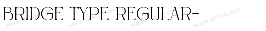 Bridge Type Regular字体转换